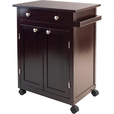 WINSOME TRADING Winsome Trading 92626 Savannah Kitchen Cart - Espresso 92626